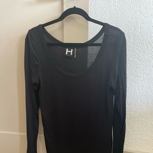 Heather by Bordeaux Black Long Sleeve